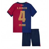 Barcelona Ronald Araujo #4 Hemmadräkt Barn 2024-25 Kortärmad (+ Korta byxor)